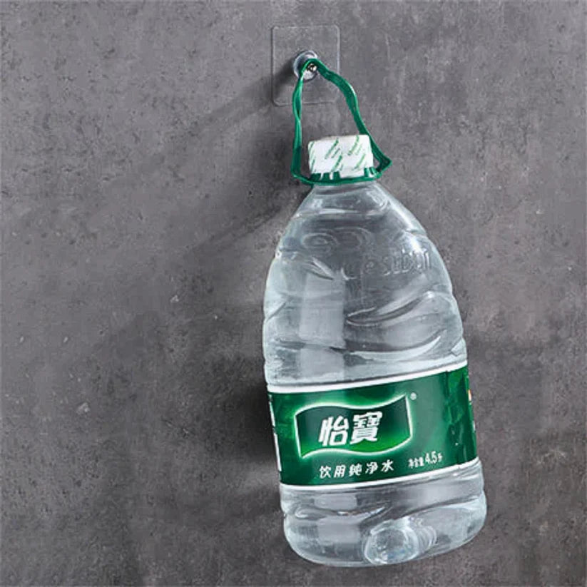 Heavy-Duty Transparent Adhesive Wall Hooks – No Drill, Strong & Reusable