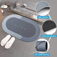 Super Absorbent Non-Slip Bath Mat | Quick-Dry Bathroom Floor Carpet for Shower, Tub & Kitchen